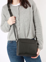 Cross Body Tas Riders Leder Nathan baume Zwart riders 3-vue-porte