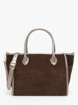 Handtas Velvet Leder Milano Bruin velvet VE24062