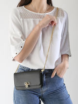 Avondtas Tanner Heart Padlock Leder Lauren ralph lauren Zwart tanner 32962115-vue-porte