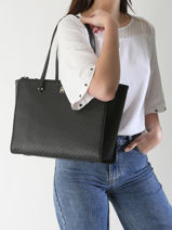 Schoudertassen Th Eternity Polyurethaan Tommy hilfiger Zwart th eternity AW16948-vue-porte