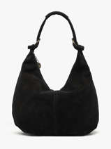 Schoudertassen Velvet Leder Milano Zwart velvet VE24111