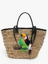 Schoudertassen Panier Stro Lola casademunt Bruin panier 89