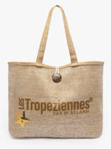 Schoudertassen Panama Papier Les tropeziennes Beige panama TZ01