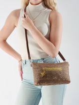Cross Body Tas Les tropeziennes Geel panama TZ02-vue-porte