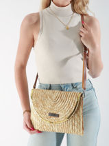 Cross Body Tas Les tropeziennes Beige milos TZ03-vue-porte