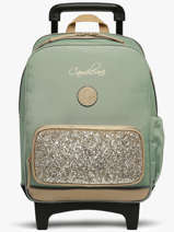 Rugzak Op Wieltjes 2 Compartimenten Cameleon Groen vintage fantasy SR40