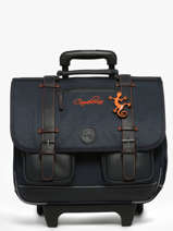Boekentas Op Wieltjes 3 Compartimenten Cameleon Oranje vintage urban CR41
