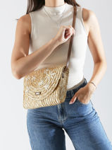 Cross Body Tas Les tropeziennes Beige koa TZ04-vue-porte