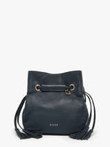Bucket Bag S Tradition Leder Etrier Blauw tradition ETRA004S