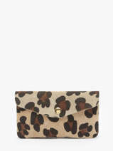 Portemonnee Leopard Leder Milano Beige velvet leopardo VL23113