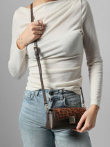 Cross Body Tas Evissa Luipaard Valentino Bruin evissa VBS9009A-vue-porte