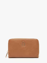 Portefeuille Carolina Lulu castagnette Bruin zip CAROL035