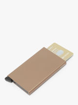 Kaarthouder Leder Secrid Beige magsafe CFM-vue-porte