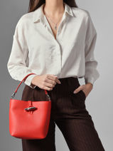 Longchamp Le roseau Cross bodytas Rood-vue-porte