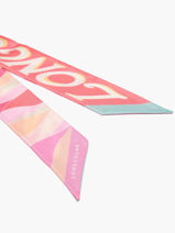 Longchamp Soie gots Sjaal Roze-vue-porte