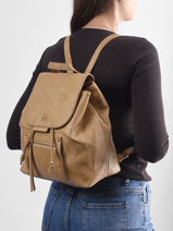 Rugzak Lulu castagnette Beige bride ALEXIANE-vue-porte