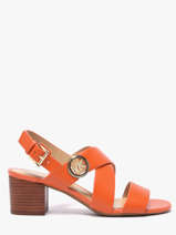 Sandalen Met Hak Uit Leder Michael kors Oranje women EMS1L835