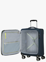 Uitbreidbare Handbagage American tourister Blauw wanderlite 158076-vue-porte