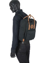 Rugzak Knken 1 Compartiment Fjallraven Zwart kanken n2 23565-vue-porte
