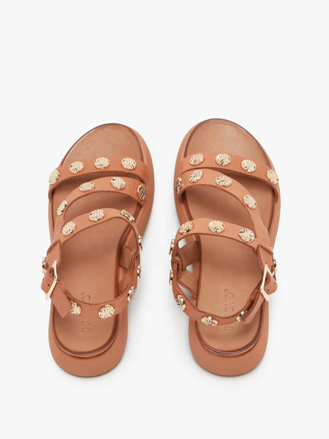 Sandalen Uit Leder Inuovo Groen women A96019 ander zicht 3