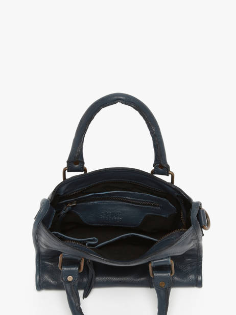 Cross Body Tas Cow Leder Basilic pepper Blauw cow BCOW72 ander zicht 3