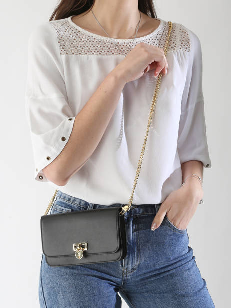 Avondtas Tanner Heart Padlock Leder Lauren ralph lauren Zwart tanner 32962115 ander zicht 1