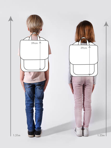 Rugzak 2 Compartimenten Cameleon Geel vintage urban PBVBSD39 ander zicht 1