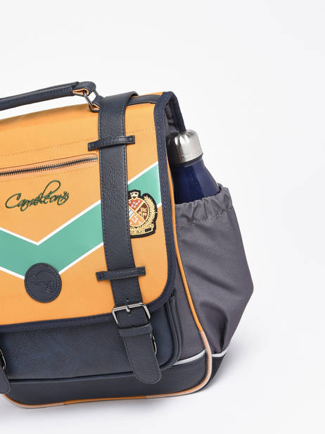 Rugzak 2 Compartimenten Cameleon Geel vintage urban PBVBSD39 ander zicht 6