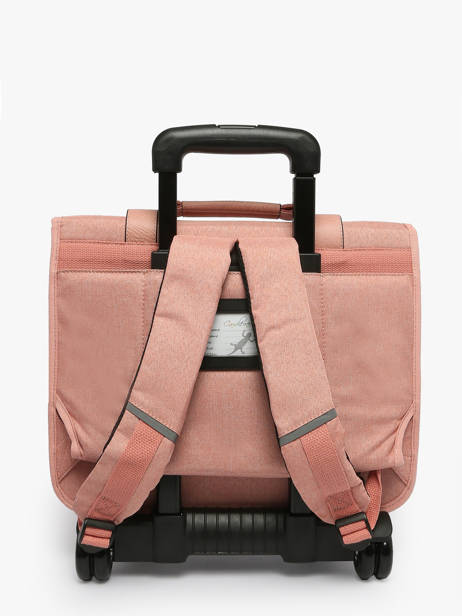 Boekentas Op Wieltjes 2 Compartimenten Cameleon Roze vintage color CR38 ander zicht 4