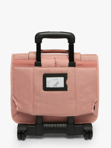 Boekentas Op Wieltjes 2 Compartimenten Cameleon Roze vintage color CR38 ander zicht 5