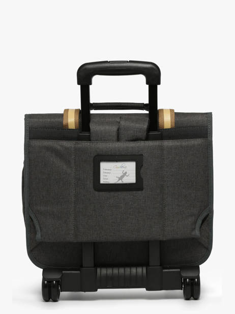 Boekentas Op Wieltjes 2 Compartimenten Cameleon Grijs vintage urban CR38 ander zicht 5