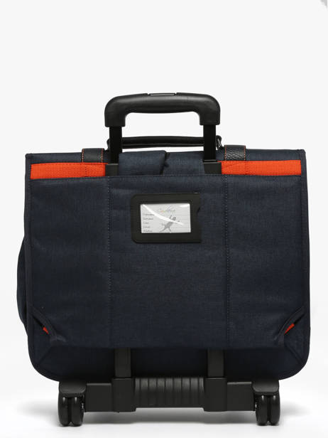 Boekentas Op Wieltjes 3 Compartimenten Cameleon Oranje vintage urban CR41 ander zicht 5