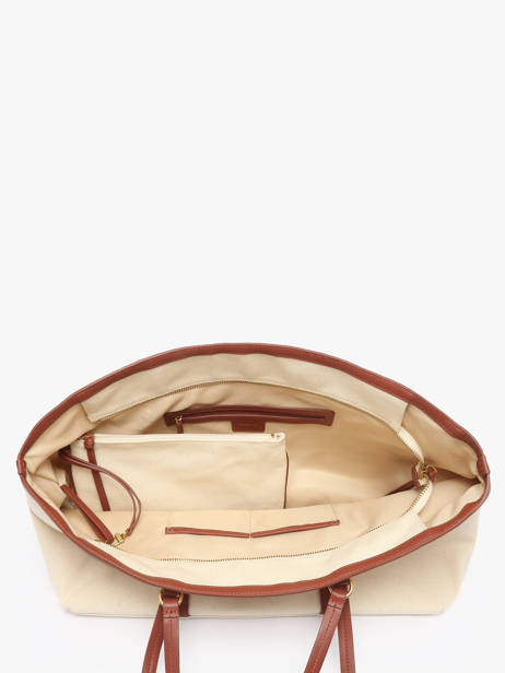 Schoudertassen Logo Shopper Katoen Pinko Beige logo shopper 4715A2G2 ander zicht 2