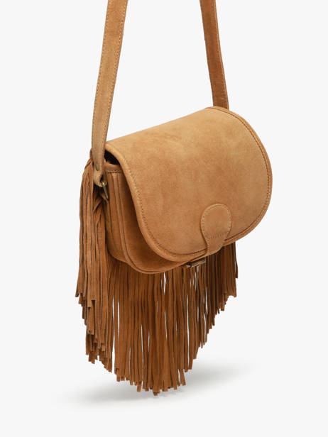 Cross Body Tas Le Bohémien Folk Leder Paul marius Bruin folk BOHEMFOL ander zicht 2