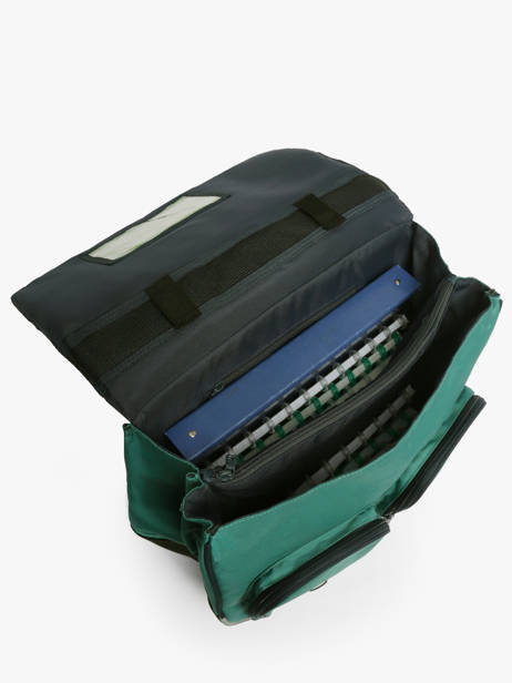 Boekentas Op Wieltjes 2 Compartimenten Tann's Groen les fantaisies g 43126 ander zicht 3