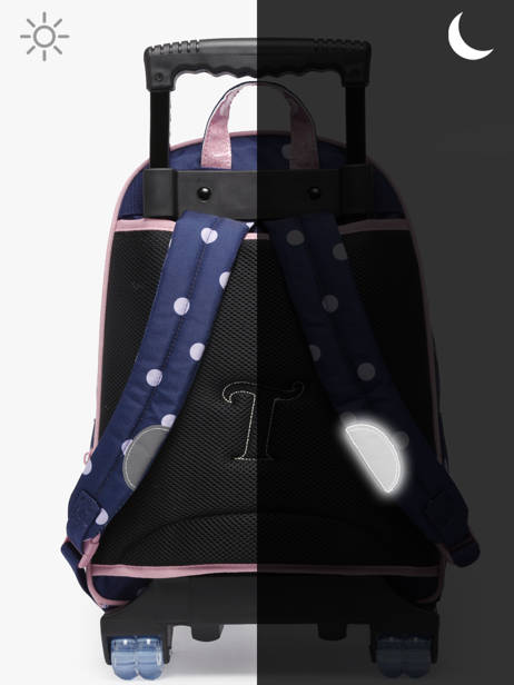 Rugzak Op Wieltjes 2 Compartimenten Tann's Blauw les fantaisies f 73325 ander zicht 6