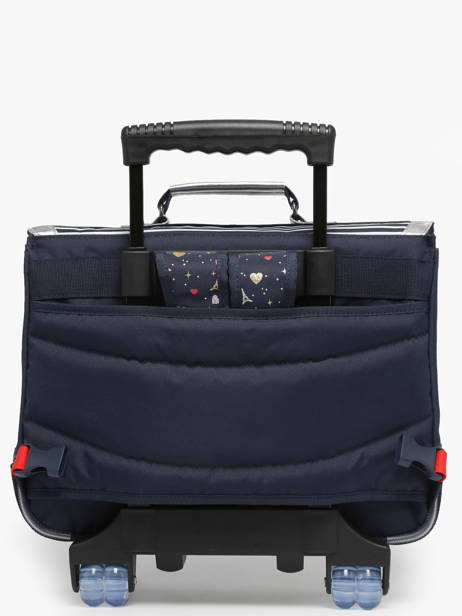 Boekentas Op Wieltjes 2 Compartimenten Tann's Blauw les fantaisies f 42321 ander zicht 5