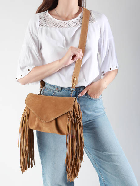 Cross Body Tas Suzon M Folk Leder Paul marius Bruin folk SUZOMFOL ander zicht 1