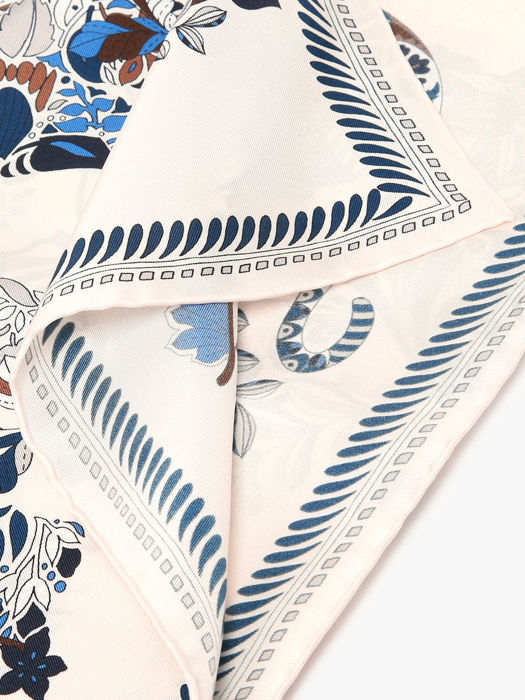 Longchamp Soie gots Foulard Blauw