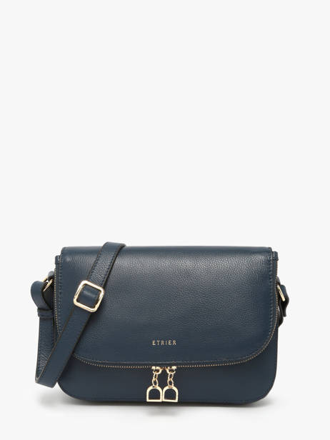 Cross Body Tas M Tradition Leder Etrier Blauw tradition ETRA059M