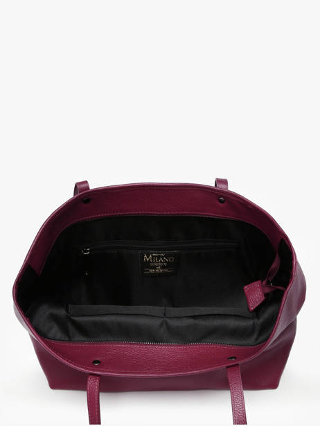 Schoudertas A4 Formaat Caviar Leder Milano Rood caviar CA19111N ander zicht 3