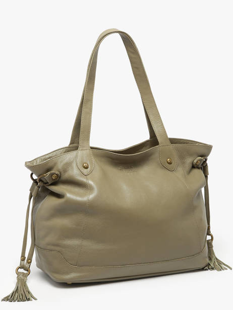 Schoudertas Cow A4 Leder Basilic pepper Groen cow 756385 ander zicht 2