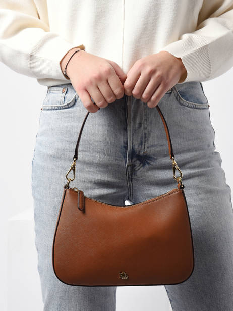 Schoudertas Danni 26 Leder Lauren ralph lauren Bruin danni 31883768 ander zicht 1