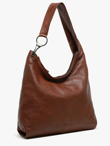 Schoudertas Leather Leder Biba Bruin leather JAP1L ander zicht 2
