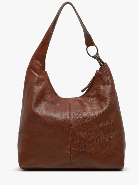 Schoudertas Leather Leder Biba Bruin leather JAP1L ander zicht 4