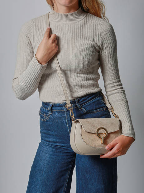 Cross Body Tas Velvet Caviar Leder Milano Beige velvet caviar VC25068 ander zicht 1