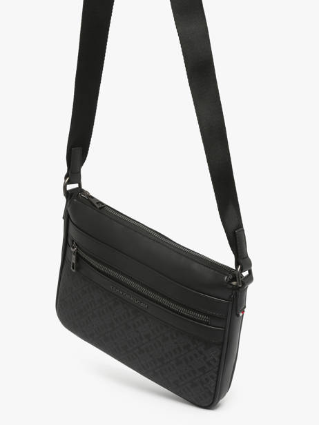 Cross Body Tas Tommy hilfiger Zwart monogram AM13577 ander zicht 1