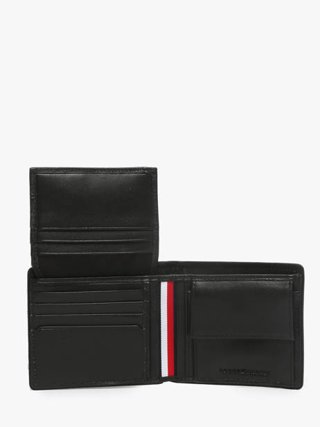 Portefeuille Leder Tommy hilfiger Zwart corporate AM13741 ander zicht 2
