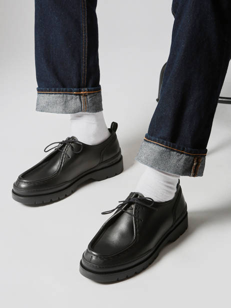 Derby Veterschoenen Uit Leder Kleman Zwart men MAJOR ander zicht 1