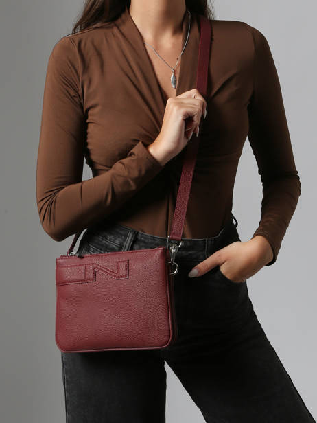 Cross Body Tas Milano Leder Nathan baume Rood n city 3 ander zicht 1